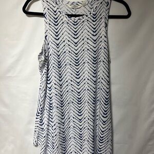 Athleta White‎ and Blue Chevron Tank Top